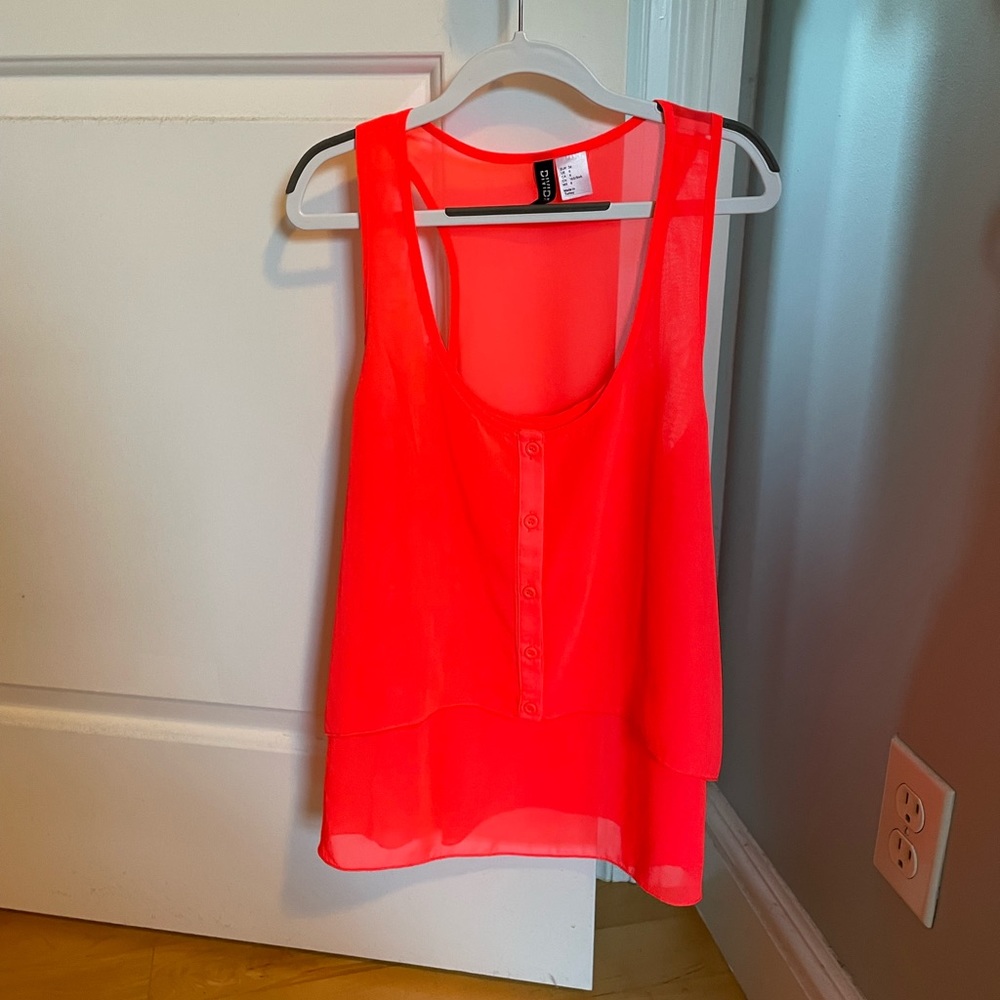 Bright pink woman’s tank top